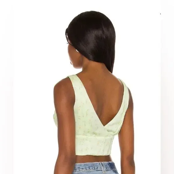 Camila Coelho Trudy Bustier Sage Floral NWT - Picture 7 of 8